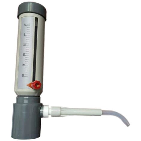 Distributeur de flacons économique semi-automatique pour liquides, type manchon, 5-25 ml, réglable