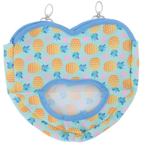 Distributeur de Foin en Forme d'Ananas pour Lapin - Sac Nourriture Suspendu Cœur pour Rongeurs
