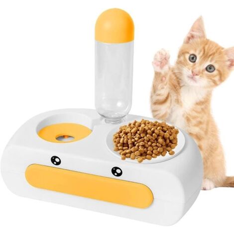 Distributeur de gamelle d'eau pour chien,fontaine à eau chien,Mangeoire pour animaux,abreuvoir pour chat avec bols de nourriture