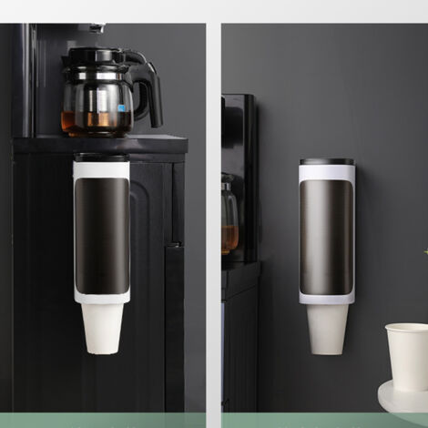 Distributeur de gobelets automatique sans perçage multifonction mural design anti-poussière pour la maison bureau ou hôpital