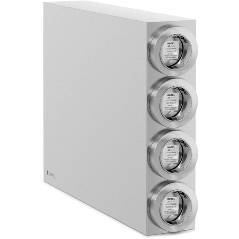 Royal Catering - Distributeur de gobelets 4 compartiments Inox Gobelets ⌀89 mm Présentoir gobelet