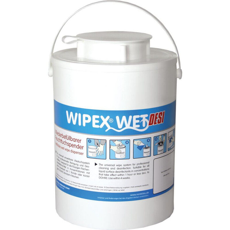 Distributeur de lingettes humides Wipex wet blanc plastique
