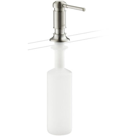 Distributeur de liquide vaisselle aspect acier inox