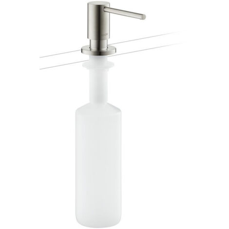 Distributeur de liquide vaisselle aspect acier inox