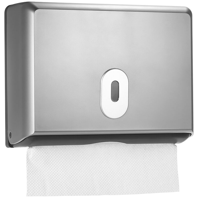 Distributeur de mouchoirs mural, support de la boîte à mouchoirs pour serviettes en papier à plis multiples, Argent