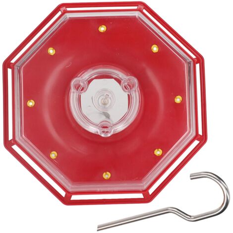 Distributeur de Nectar 8 Fleurs Anti-Fuite pour Colibris - Mangeoire Extérieur avec Crochet, Décoration de Jardin