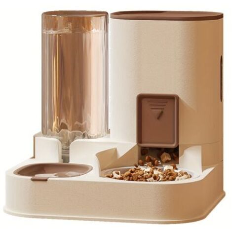 Distributeur de Nourriture et d’Eau pour Animaux – Grande Capacité, Séparation Sec et Humide