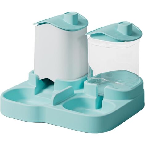 Distributeur de nourriture pour chats - Abreuvoir anti-débordement  Mangeoire de bureau pour animaux, en ABS et PP