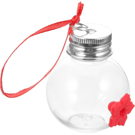 Distributeur de Nourriture pour Oiseaux en Forme de Fleur Transparent, Design Suspendu Détachable pour Jardin, Terrasse et Balcon