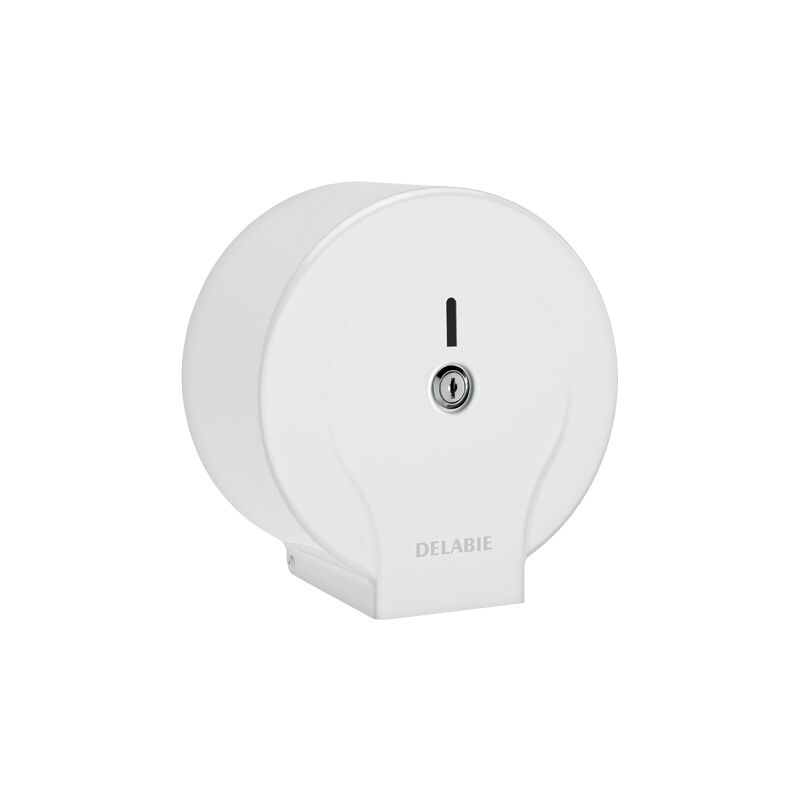 Distributeur de Papier Toilette Delabie Jumbo Hypereco en Acier Laqué Blanc - 2900