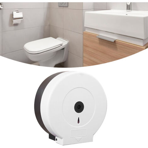 Distributeur de Papier Toilette Capacité Large Montage Mur Plastique Rouleau Support pour Hôtel KTV Mall Blanc
