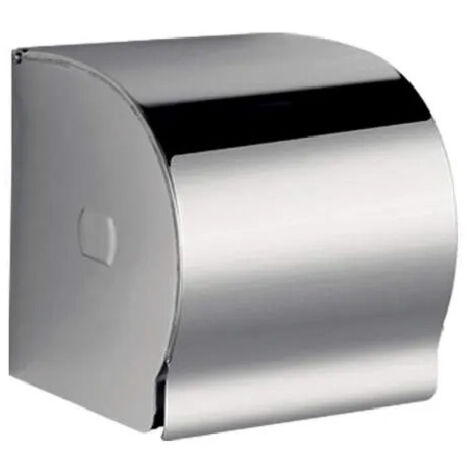 Distributeur de papier WC avec couvercle Inox poli brillant