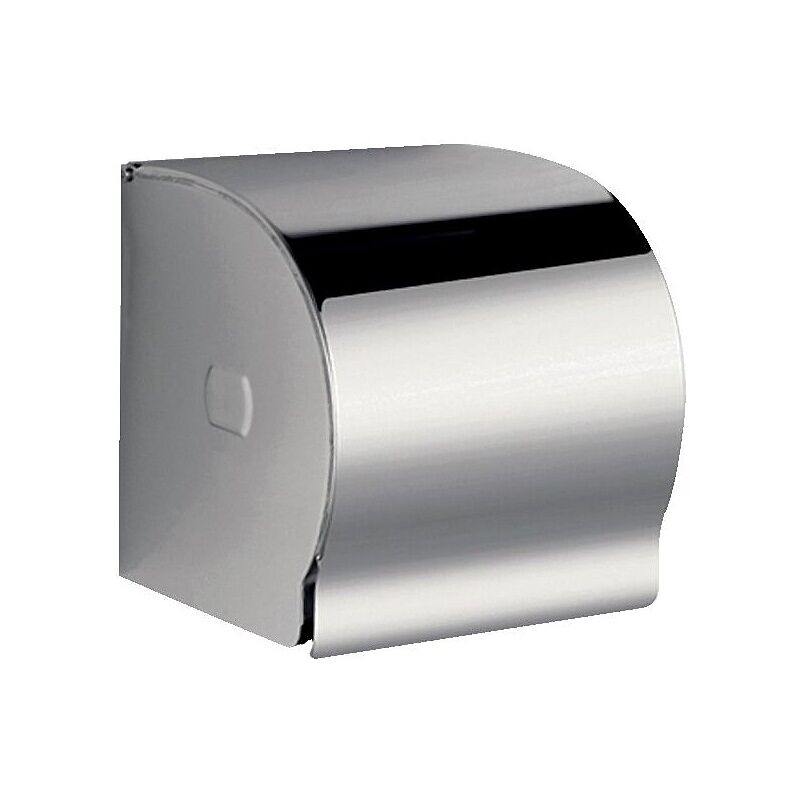 Distributeur de papier WC Classique avec couvercle et fermeture à clé en Inox poli brillant - PELLET