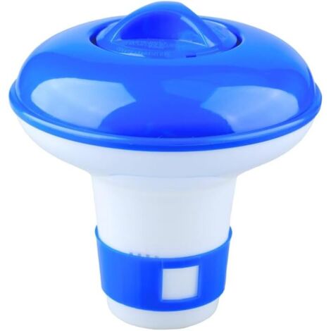 Distributeur de pastilles de chlore flottantes avec conception à flottabilité réglable, adapté aux piscines, spas et baignoires.