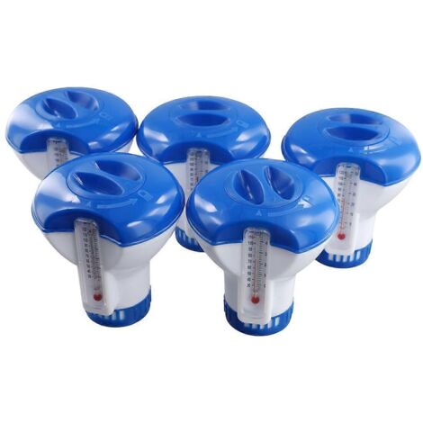 Distributeur de pastilles de chlore flottantes pour piscine (lot de 5)