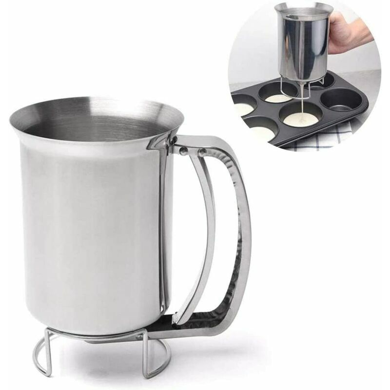 Ayyqh - Distributeur de pâte à crêpes en acier inoxydable professionnel pour pâtisserie et pâtisserie pour une distribution en douceur