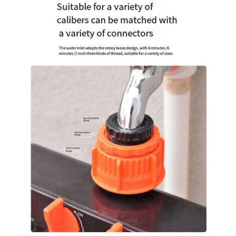 Distributeur de robinet polyvalent à 4 voies avec connecteur de vanne marche/arrêt à 4 voies (voir illustration)