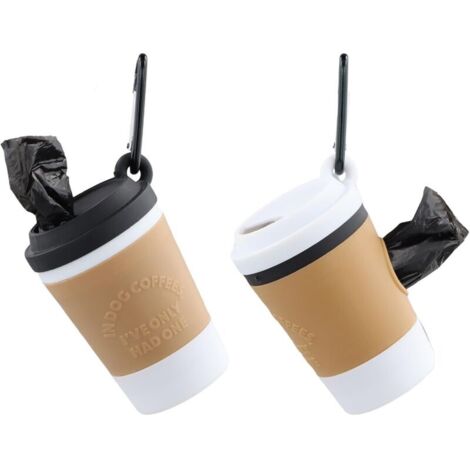 Distributeur de Sacs à Déjections Canines, 2 PCS Support pour Sacs à Déjections Canines en Plastique Portable, Accessoire Extérieur pour Chien de Compagnie, Accessoire Extérieur pour Voyage