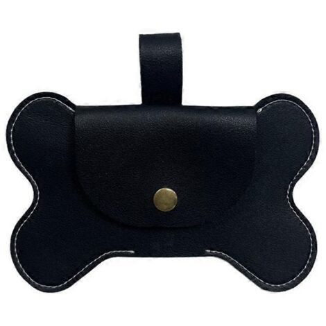 Distributeur de sacs à déjections canines en forme d'os, porte-sacs à crottes pour chien, conteneur pratique pour déchets animaux.