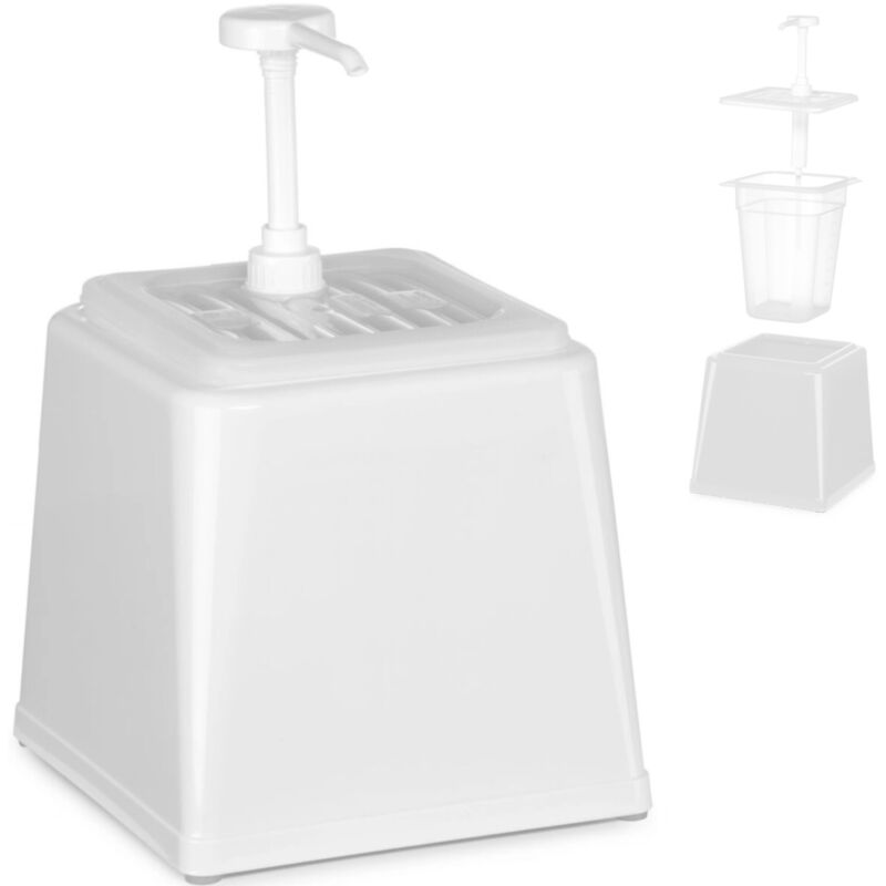 Distributeur de sauce mayonnaise avec pompe 2,5 l blanc Hendi 203545