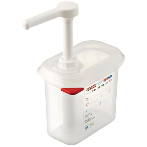Distributeur de Sauce GN 1/9 Transparent - 1,5 L - Araven