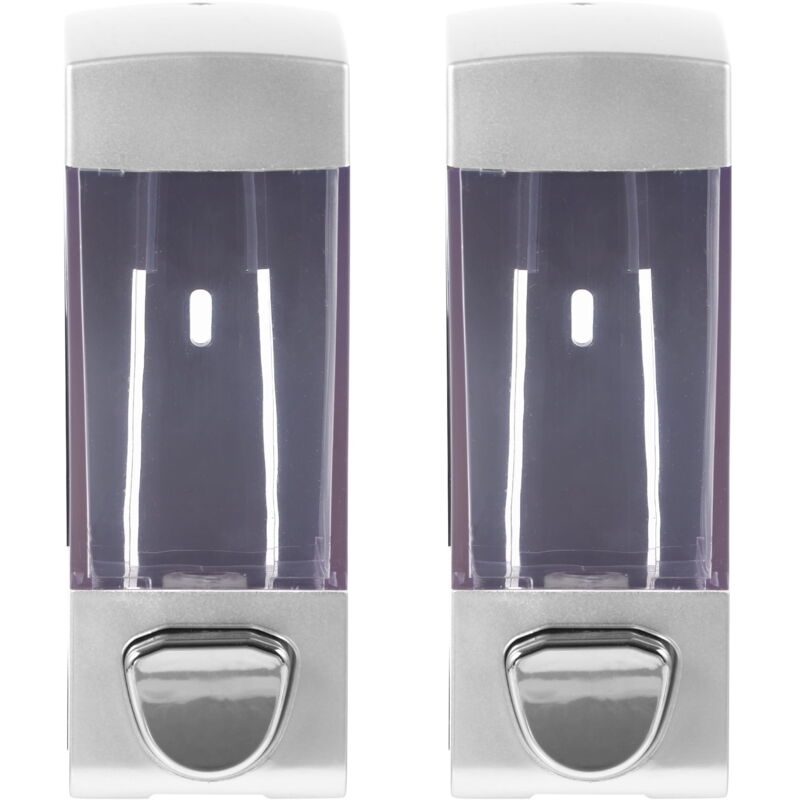 Distributeur de savon 2 pièces Distributeur de savon Distributeur de shampoing pour douche à montage mural Accessoires de salle de bain