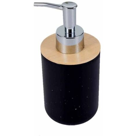 Distributeur de savon 300 ml, flacon de shampoing rechargeable, distributeur de savon liquide, convient aux cuisines et salles de bains (noir).