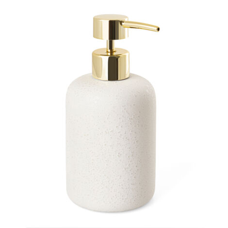 Distributeur de savon 400 ml AWD INTERIOR 1912 Bonita grès blanc doré