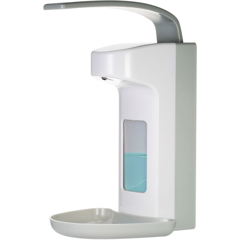 Lifcausal - Distributeur de savon à pression coudée de 500 ml, bouteille unique, boîte à shampoing manuelle, Distributeur de savon mural manuel à