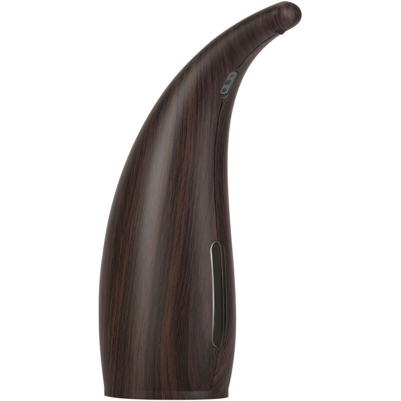 Distributeur de savon Accessoires de salle de bain Distributeur de savon à capteur automatique grain de bois foncé
