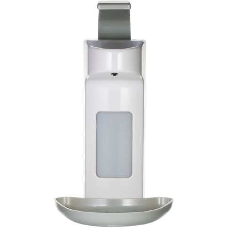 Distributeur de Savon au Bras Pressoire 500ml - Dispenseur à Pompe Unique Manuel pour Liquides, Gel Douche et Shampooing avec Fenêtre de Contrôle - ABS Durable, Montage Murale