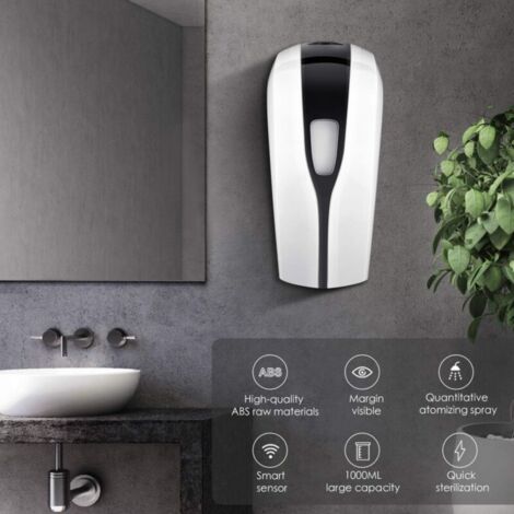 Distributeur de Savon Automatique 1000ml, Distributeur sans Contact de désinfectant,Distributeur Savon Mural pour Colonne pour Le Restaurant, l'école/