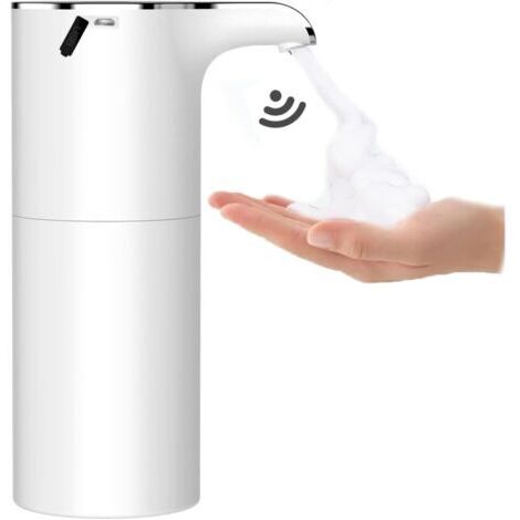 Distributeur de Savon Automatique 450 M, Distributeur Savon Mousse avec USB Rechargeable, Distributeur de Savon à Induction Automatique, pulvérisation