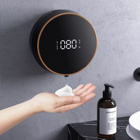 Distributeur de savon automatique à 3 niveaux réglables, 300 ml, mural, distributeur de savon mousse électrique pour salle de bain-AquaForge
