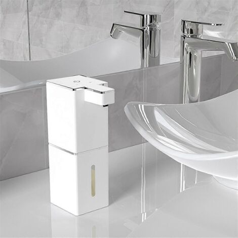 Distributeur de savon automatique à induction pour lave-mains en mousse électrique, blanc