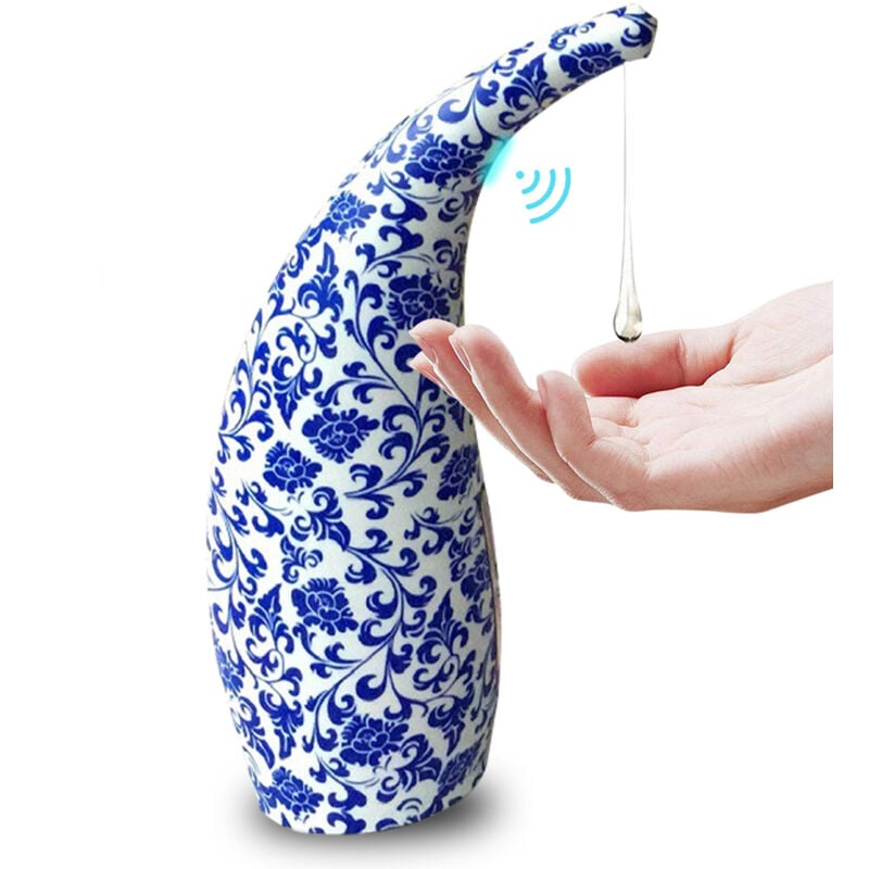 Distributeur de savon automatique de 300 ml, distributeur de savon infrarouge mains libres sans contact, liquide vaisselle, lotion, gel, shampoing,