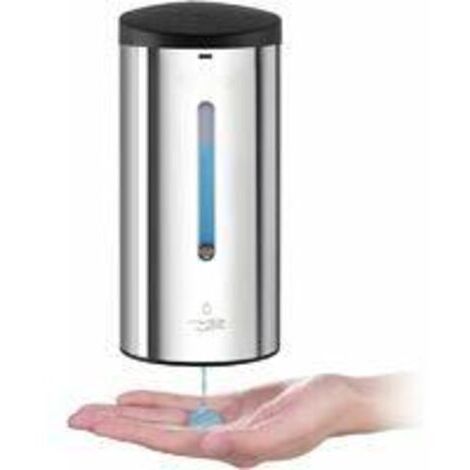 Distributeur de savon automatique de 800 ml, distributeur de savon mural en acier inoxydable poli pour usage commercial, adapté aux salles de bain, salles d’eau et cuisines.