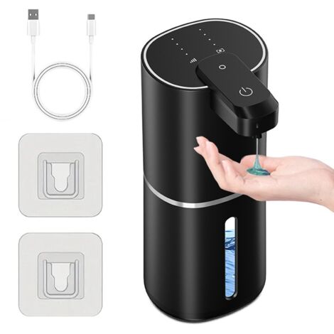 Distributeur de savon automatique mural - Distributeur de savon rechargeable USB 350 ml - sans contact - étanche IPX5 - blanc - convient pour la salle de bain et la cuisine - type mousse