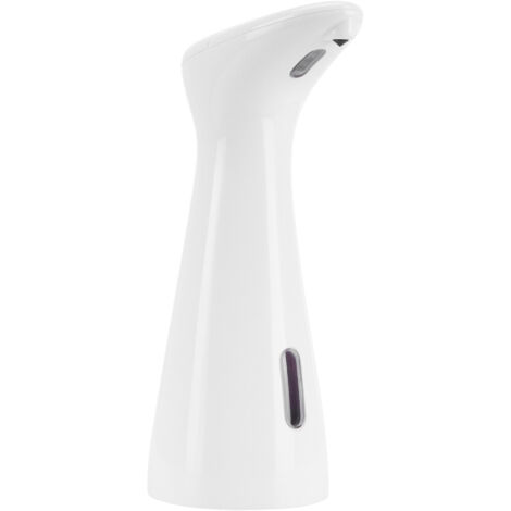 Distributeur de Savon Automatique sans Contact en ABS 200 ml Blanc Porcelaine - Récipient Hygiénique pour Salle de Bain et Cuisine