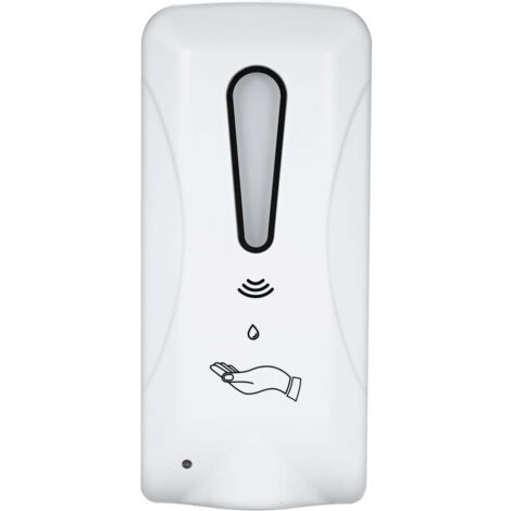 Distributeur de savon automatique Touchess 1000 ml mural à double dosage pour la maison et l'hôtel (blanc, type liquide)
