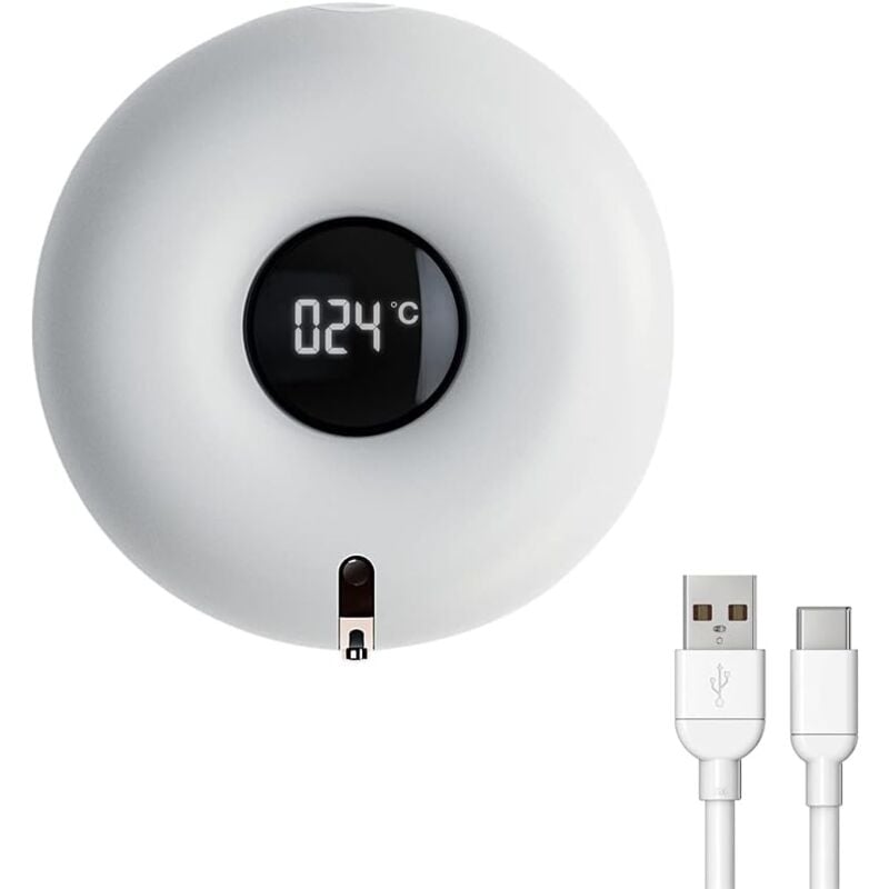 Distributeur de savon automatique USB mousse rechargeable Montage mural sans perçage imperméable avec LED et capteur infrarouge, pour cuisines et
