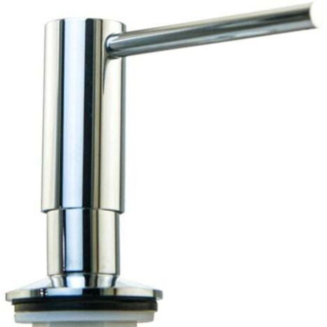 Distributeur de Savon avec Bec Pivotant à 360° - Distributeur de Savon Liquide Rechargeable par en Haut pour Evier Cuisine - Distributeur Savon Liquide INOX Plaqué Chrome 500 ML