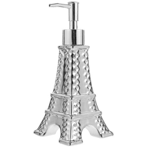 Distributeur de savon avec flacon de savon liquide rechargeable Tour Eiffel pour salle de bain-AquaForge