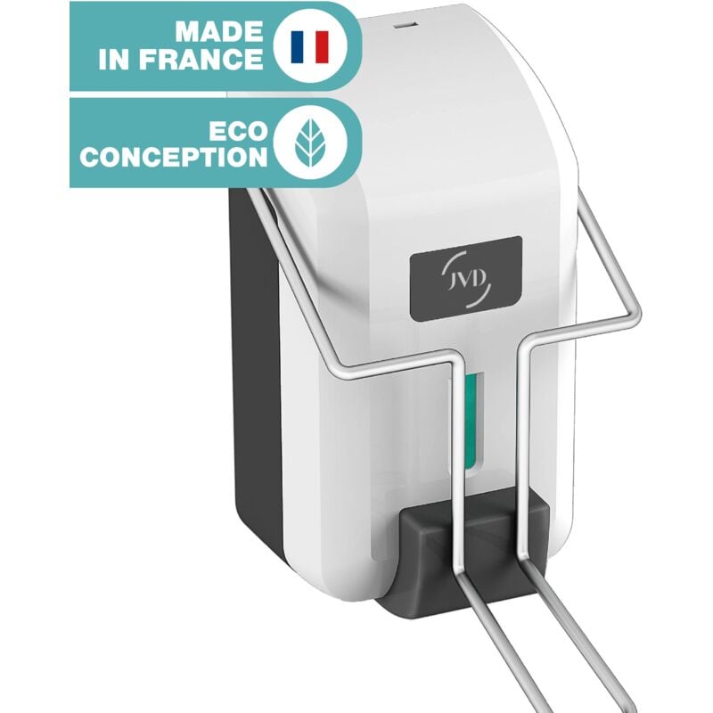 JVD - Distributeur Savon Cleanline gel palette blanc - Compatible savon toute marque - Matériel professionnel