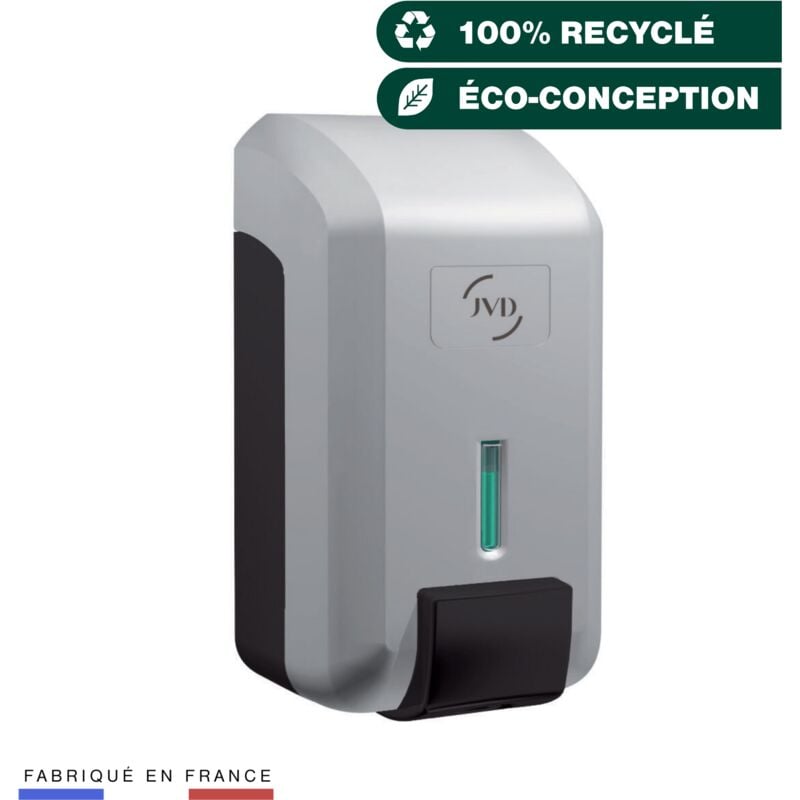Distributeur Savon Cleanline gel gris métal - Compatible savon toute marque - Matériel professionnel - JVD