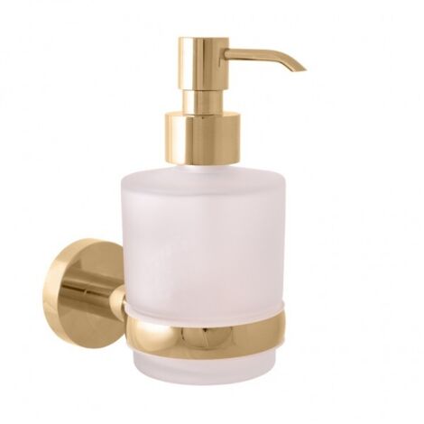 Distributeur de savon COLORADO en verre et laiton doré 200 ml