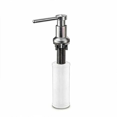 Distributeur de savon de cuisine intégré, distributeur de liquide vaisselle durable, en acier inoxydable 304, bouteille de 350 ml.