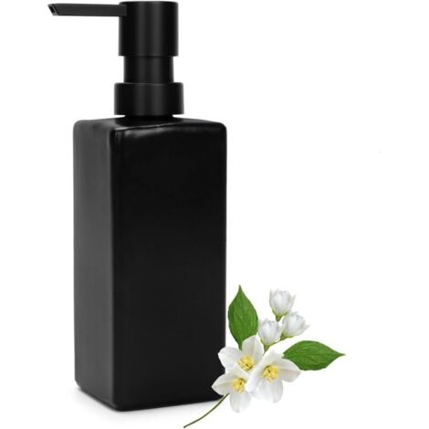 Distributeur De Savon, Distributeur De Liquide Vaisselle Pour La Cuisine,  Avec Plateau, Ensemble Distributeur De Savon Et De Liquide Vaisselle, Distributeur De Shampoing, Noir De 350 Ml Pour La Cuisi