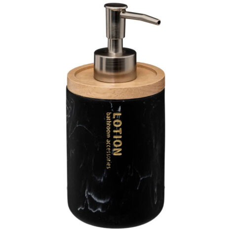 Distributeur de Savon en Bambou "Léa" 17cm Noir