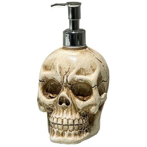 Distributeur de savon en forme de crâne avec pompe facile à utiliser pour le comptoir de la salle de bain-AquaForge